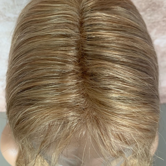 Human Hair Golden Blonde Lace Front Wig - Picture 5 of 10